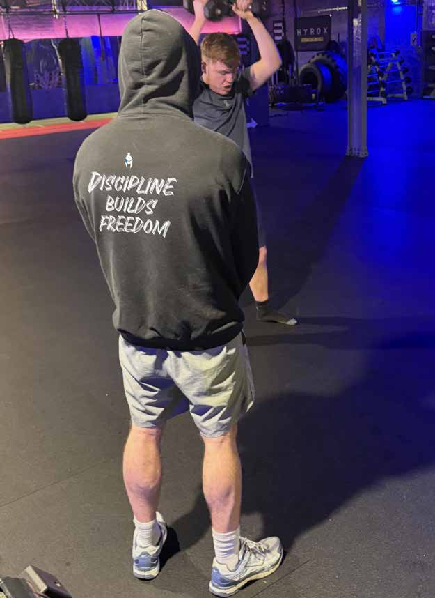 Training in an Iron Minds hoodie Training in an Iron Minds hoodie